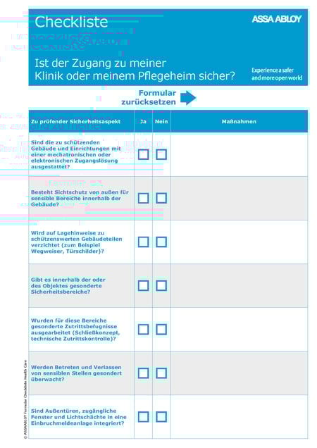 Checkliste: Schwachstellen im Krankenhaus